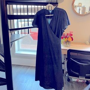 Draper James MIDI Wrap Chambray Dress